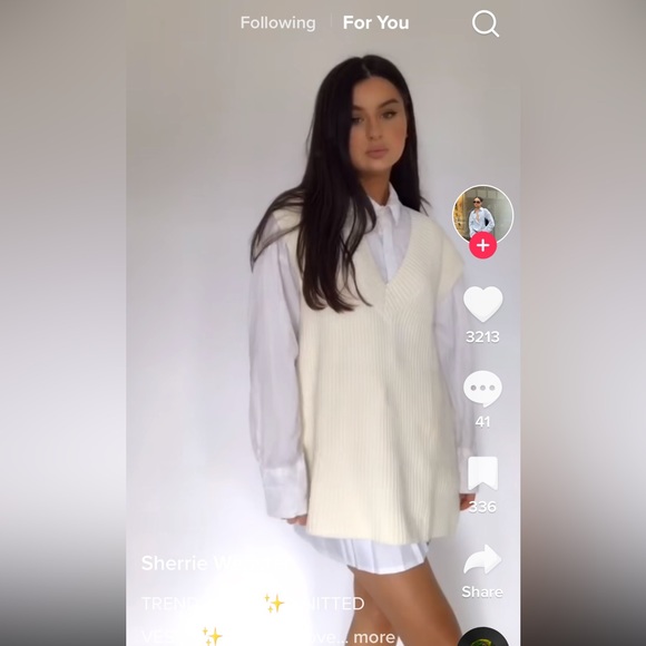 Beige sweater vest - Picture 2 of 5